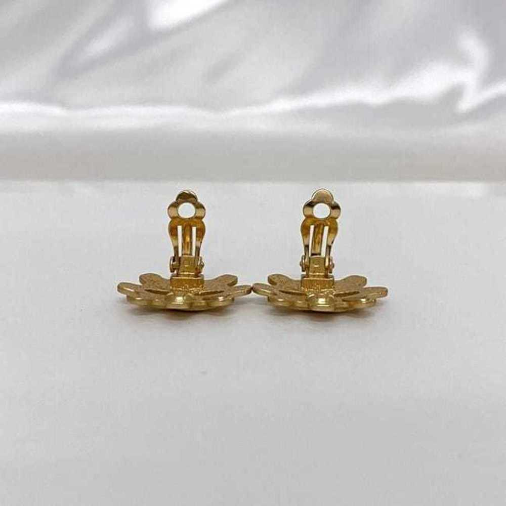 CHANEL Gold Logo Earrings - Picture 5 of 11